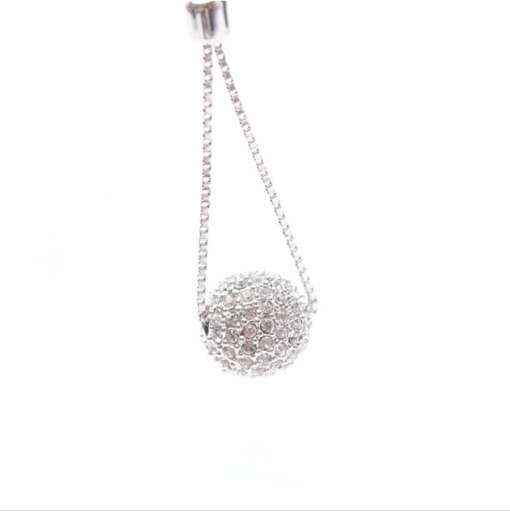 Swarovski Blink Bling Ball Necklace Rhodium Silver - Picture 7 of 10